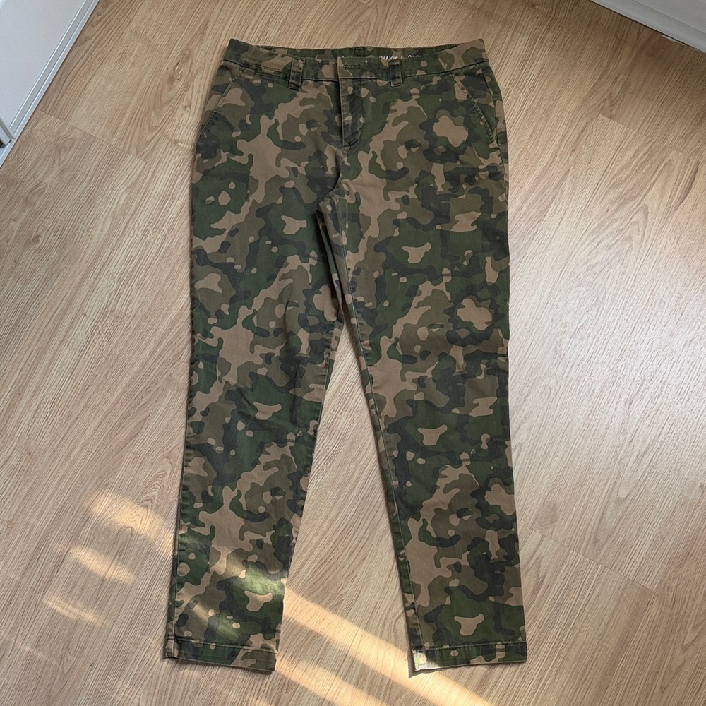 GAP Khakis Broken-In Straight Camo Pants - Green & Tan